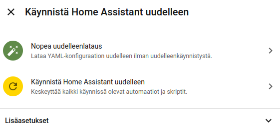 Käynnistä uudelleen